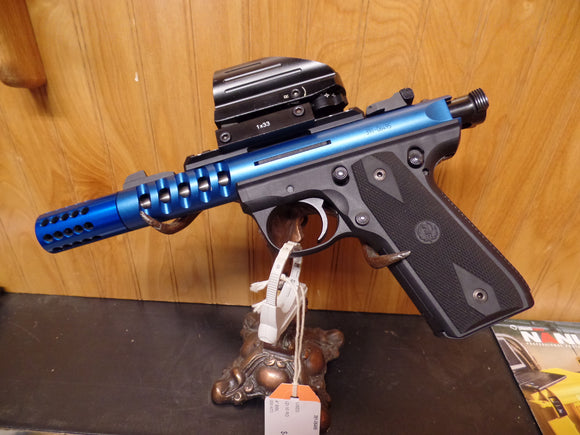 RUGER 22/45 BLUE/W/RED DOT